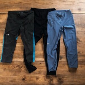 Under Armour Leggings Trio - Black, Blue, and Gray